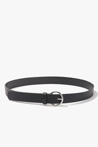 BLACK/SILVER Faux Leather Hip Belt, image 2