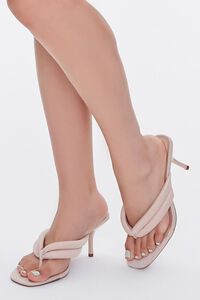 NUDE Quilted Thong-Toe Heels, image 1