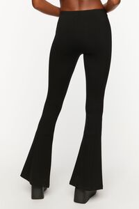 BLACK Split-Hem Flare Pants, image 4