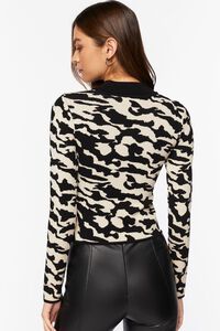 BLACK/CREAM Abstract Cutout Sweater, image 3