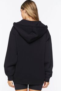 BLACK Fleece Zip-Up Hoodie, image 3