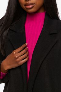 BLACK Notched Trench Coat, image 5