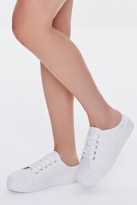 WHITE Low-Top Lace-Up Sneakers, image 5
