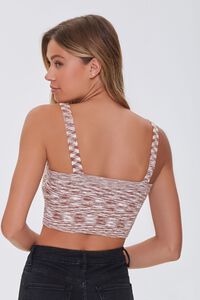 CREAM/BROWN Cropped Cami Sweater, image 3