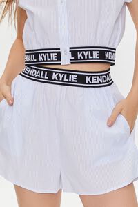 LIGHT BLUE/MULTI Kendall + Kylie Pinstriped Shorts, image 6