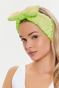 LIME Bow Terry Cloth Headwrap, image 2