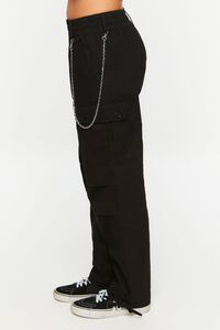 BLACK Wallet Chain Tie-Hem Cargo Pants, image 3