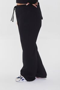 BLACK Plus Size Fleece Wide-Leg Sweatpants, image 3