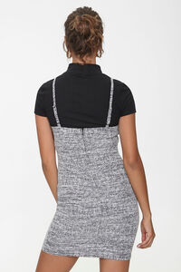 BLACK/CHARCOAL Marled Bodycon Twofer Dress, image 3