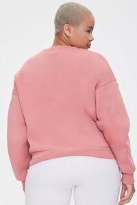 ROSE Plus Size Fleece Crew Neck Sweatshirt, image 3