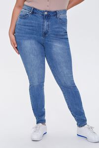 MEDIUM DENIM Plus Size High-Rise Skinny Jeans, image 2