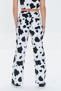 CREAM/MULTI Cow Print Straight-Leg Jeans, image 4