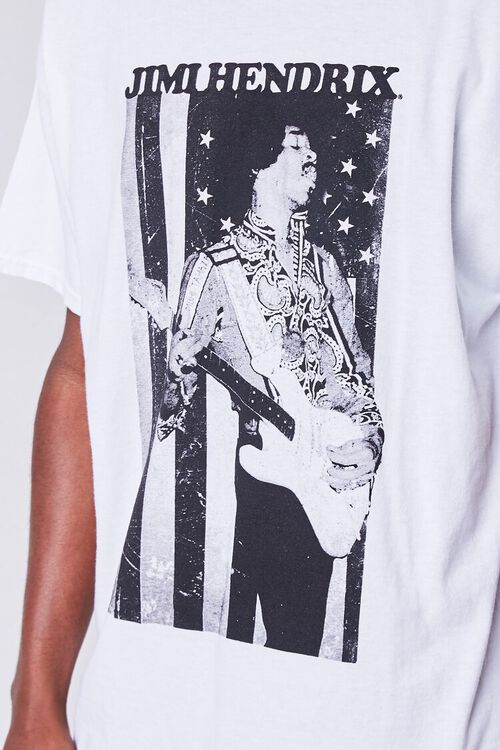 WHITE/BLACK Jimi Hendrix Graphic Tee, image 5
