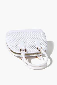 WHITE Quilted Satchel Bag, image 6