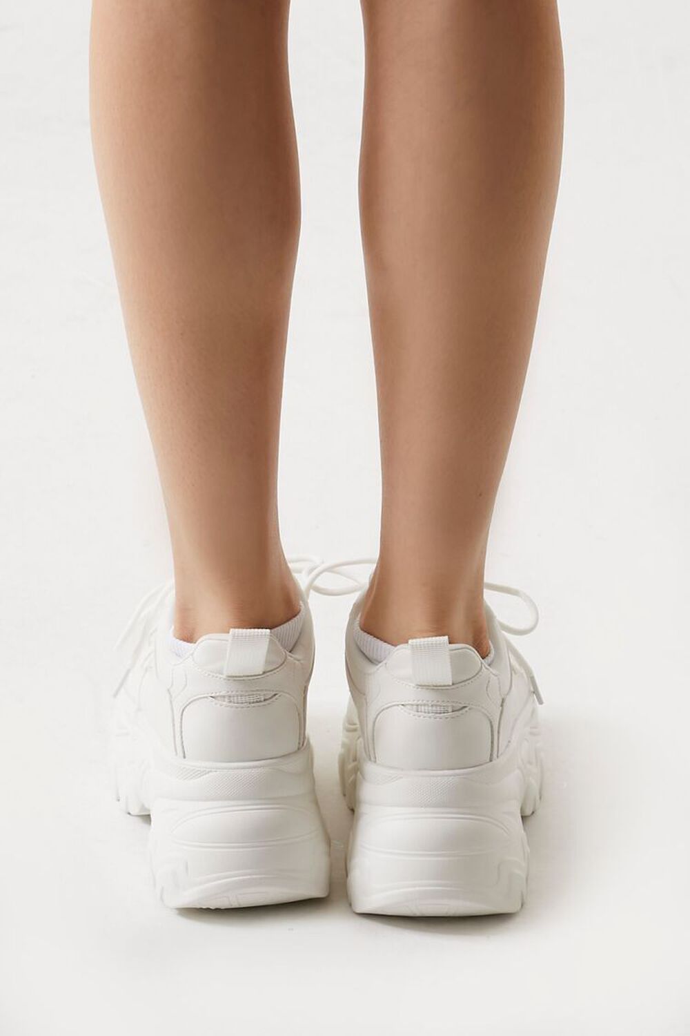 WHITE Chunky Platform Sneakers, image 3