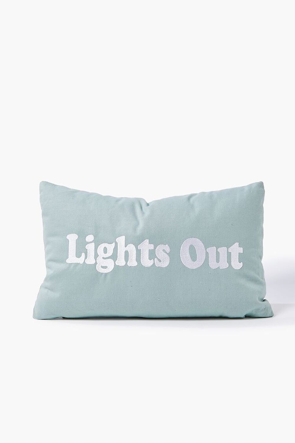 LIGHT BLUE/WHITE Embroidered Lights Out Graphic Pillow, image 1