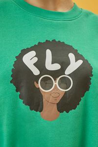 GREEN/MULTI Shae Anthony Fly Graphic Pullover, image 5