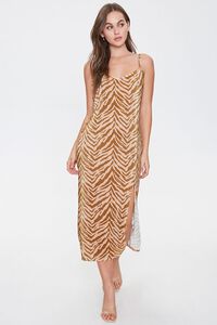Tiger-Striped Midi Dress, image 4