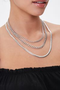 SILVER Chain Necklace Set, image 1