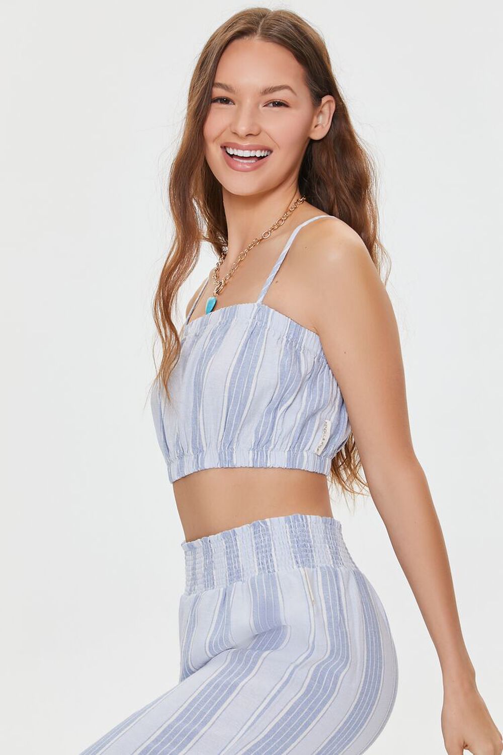 LIGHT BLUE/MULTI Kendall + Kylie Cropped Cami, image 2