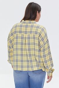 POPCORN/MULTI Plus Size Plaid Shirt, image 3