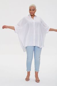 WHITE Plus Size Shirt Tunic, image 4