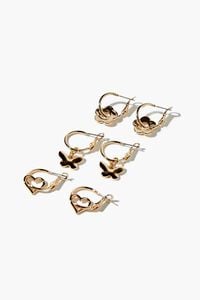 GOLD Assorted Stud & Hoop Earring Set, image 2