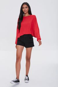 RED Drop-Sleeve Batwing Top, image 4