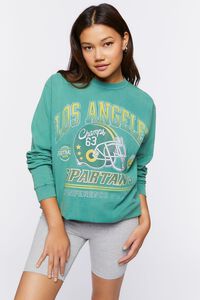 GREEN/MULTI Los Angeles Spartans Graphic Pullover, image 2