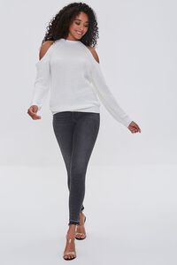 CREAM Ribbed Open-Shoulder Sweater, image 4