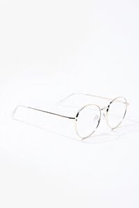 GOLD/CLEAR Round Reader Glasses, image 4