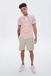 PINK/WHITE Skateboarder Graphic Embroidered Polo, image 4