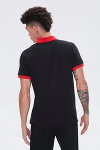 BLACK/RED Guadalupe Embroidered Graphic Polo, image 3
