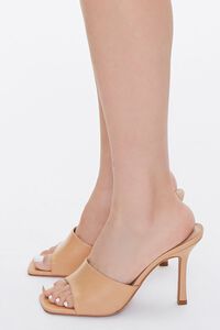 TAN Faux Leather Stiletto High Heel, image 2