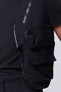 BLACK Zip-Up Utility Vest, image 5