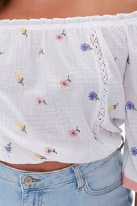 WHITE/MULTI Plus Size Off-the-Shoulder Top, image 5