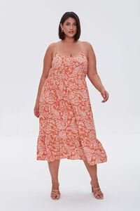 Plus Size Ornate Print Cami Dress, image 4
