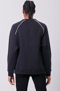 BLACK/WHITE Fleece Raglan Sweatshirt, image 3
