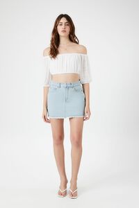 Denim A-Line Mini Skirt, image 5