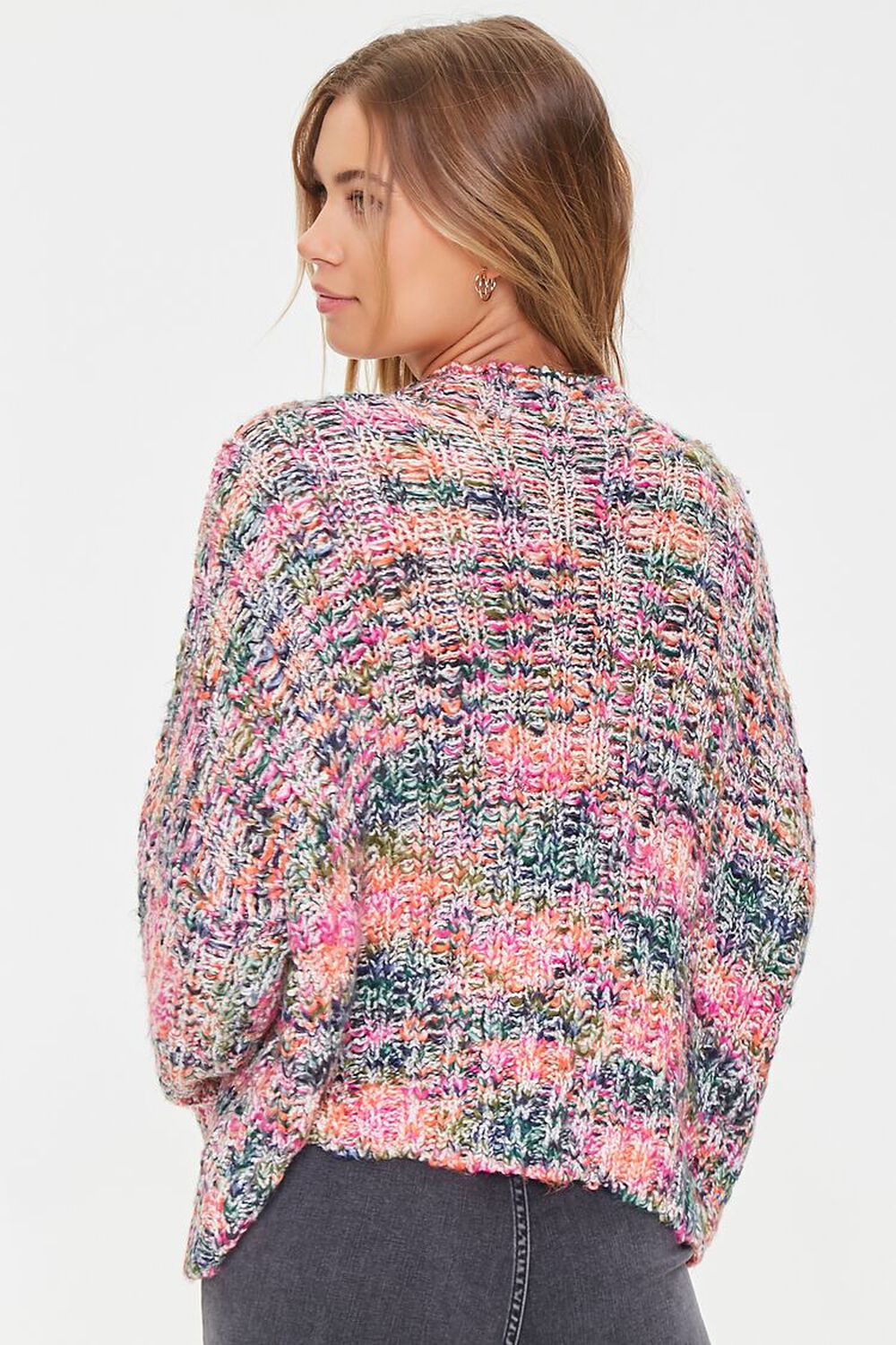 PINK/MULTI Multicolored Mock Neck Sweater, image 3
