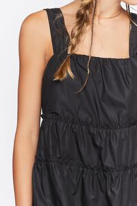 BLACK Tiered Ruffle-Trim Mini Dress, image 5