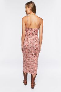 PINK/MULTI Floral Print Cami Midi Dress, image 3