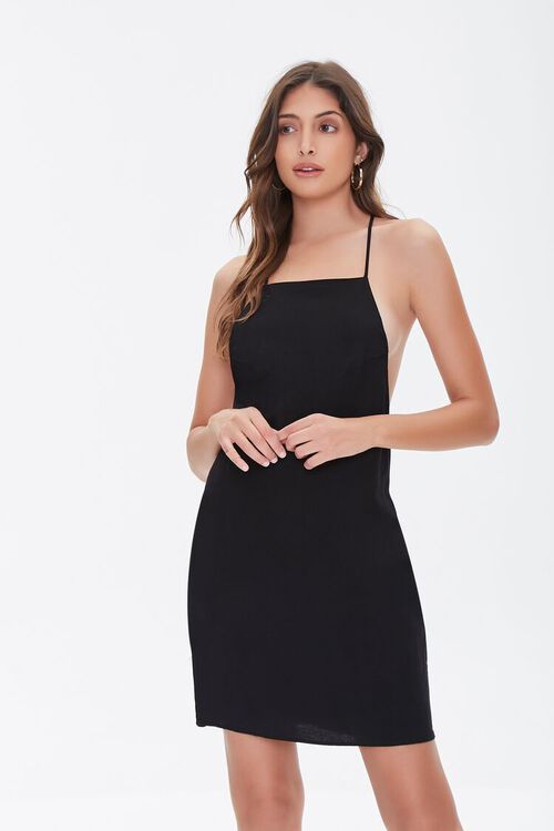 BLACK Cutout Cami Mini Dress, image 1