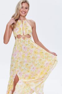 YELLOW/MULTI Floral Print Maxi Dress, image 1