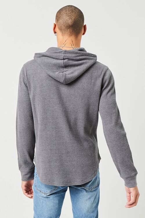 CHARCOAL HEATHER Sweater-Knit Drawstring Hoodie, image 3