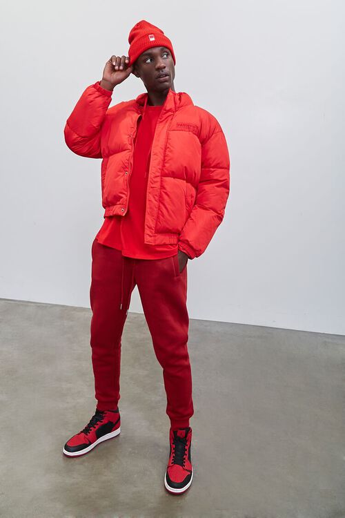 RED Embroidered Pantone Zip-Up Puffer Jacket, image 4