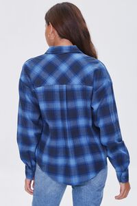 BLUE/DARK BLUE Plaid Flannel Shirt, image 3