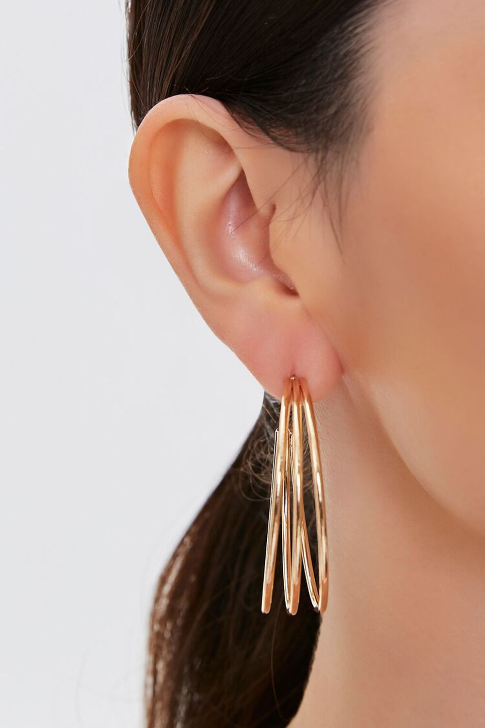 GOLD Cutout Hoop Earrings, image 1