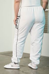 WHITE/BLACK Plus Size Everlast Graphic Pants, image 4