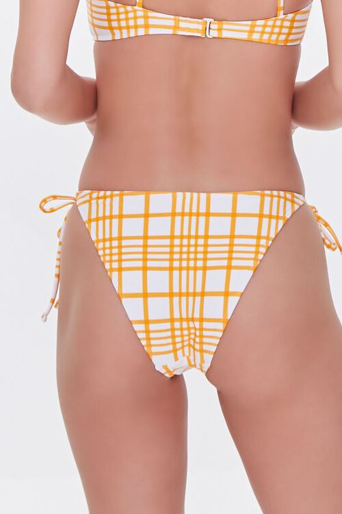 ORANGE/WHITE Plaid String Bikini Bottoms, image 4